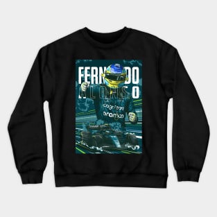 Formula 1 Fernando Alonso Aston Martin Poster Crewneck Sweatshirt